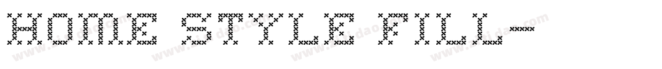 Home Style Fill字体转换
